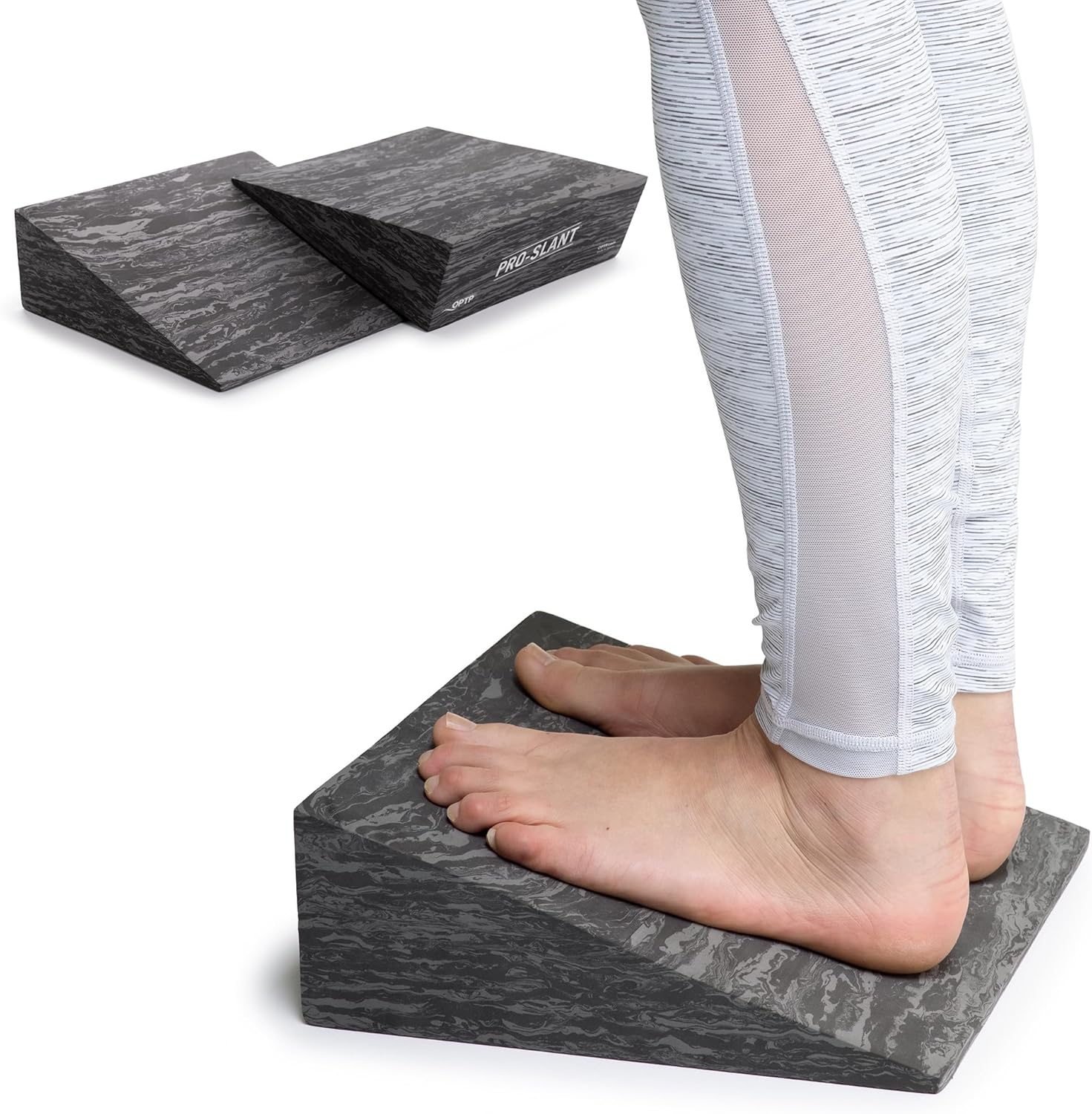 Professional Foam Incline Squat Wedge Pair and Slant Board for Squats- Workout Squat Wedges for Rehabilitation and Stretching of The Calf, Ankle and Foot